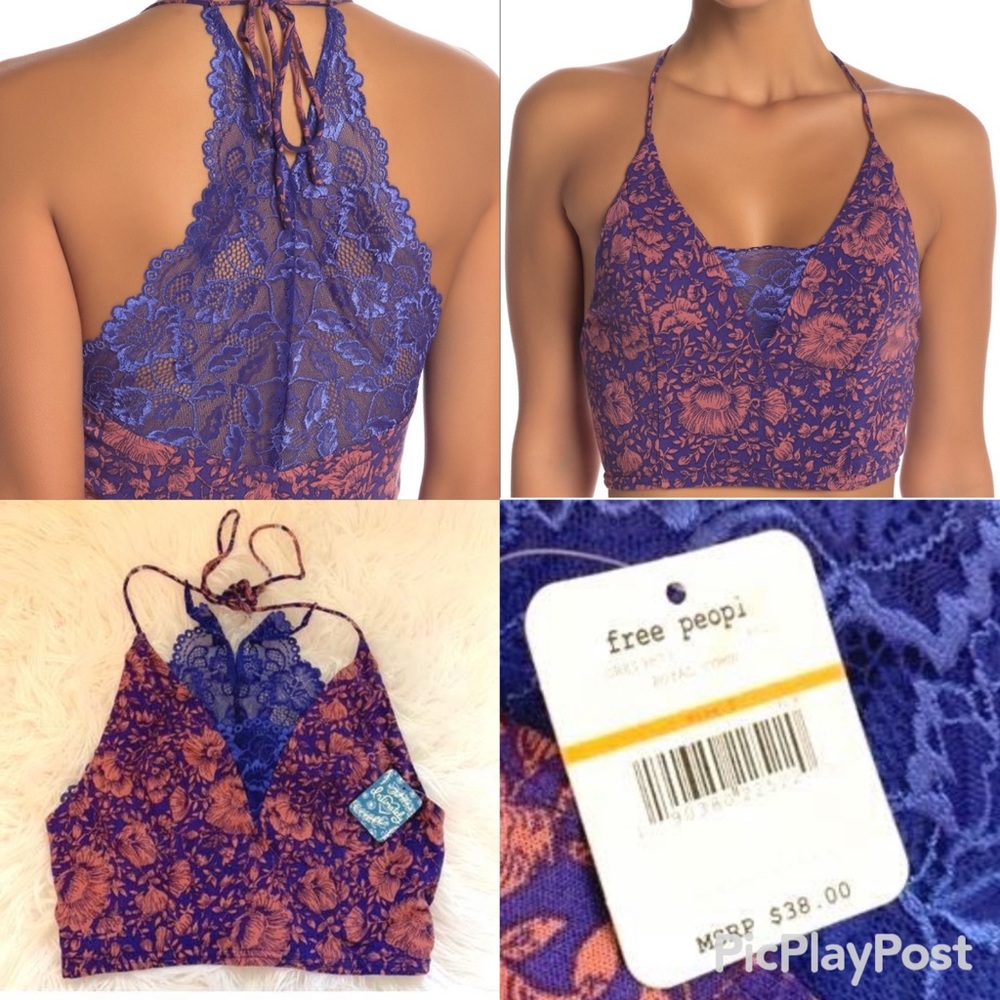 NEW Free People purple bralette Crop Top
